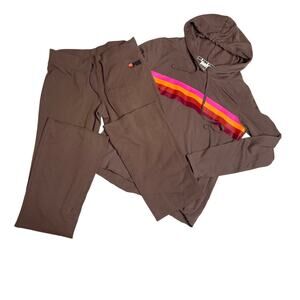PINK Victoria’s Secret Hoodie & Flare Sweatpants Set SZ SM
